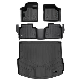 SMARTLINER All Weather Protection Custom Fit Black 2 Row Floor Mats and Cargo Liner Set Compatible With 2020-2023 Land Rover Discovery Sport (SA0701/B0701/D0701)