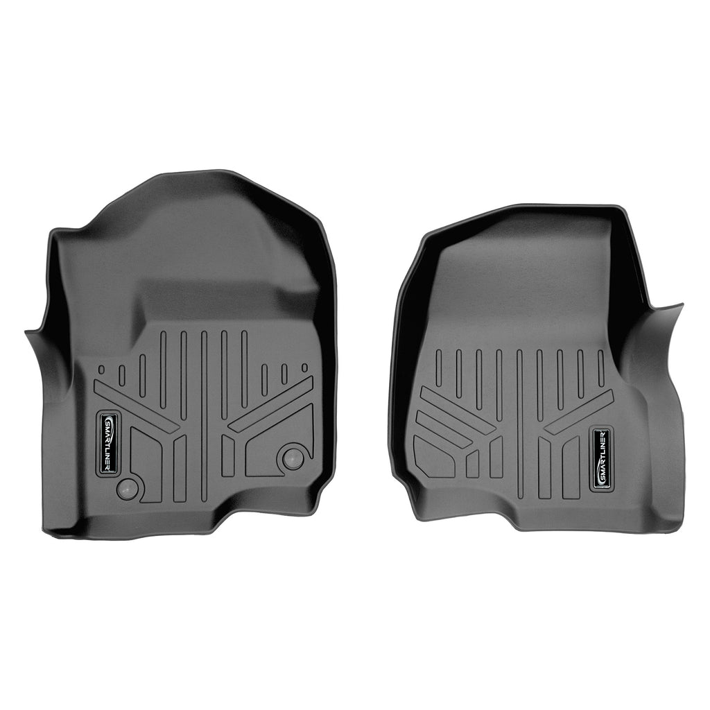 SMARTLINER Custom Fit Floor Mats 1st Row Liner Set Grey Compatible With 2017-2022 Ford F-250/F-350 Super Duty Crew Cab or SuperCab (SA2246)