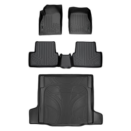Smartliner Floor Mats 2 Rows - Cargo Liner Set Black Compatible With 2011-2015 Cruze / 2016 Cruze Limited (SA0098/B0098/D0111)