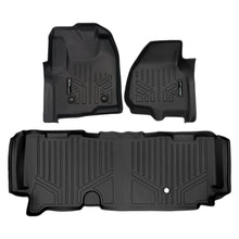 Load image into Gallery viewer, SMARTLINER Custom Floor Mats Liner Set Black Compatible With 2011-2012 F-250/F-350 Super Duty SuperCab with Depressed Drivers Side Pedal (SA0042/B0091)