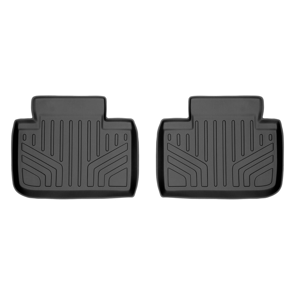 SMARTLINER Custom Fit Floor Mats 2nd Row Liner Black Compatible With 2014-2021 Lexus IS Sedan Rear Wheel Drive Only (SB0138)