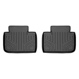 SMARTLINER Custom Fit Floor Mats 2nd Row Liner Black Compatible With 2014-2021 Lexus IS Sedan Rear Wheel Drive Only (SB0138)