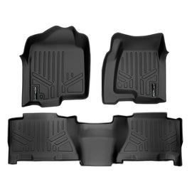 SMARTLINER Floor Mats Liner Set Compatible With 1999-2007 Silverado/Sierra 1500/2500/3500 Crew Cab / 2000-2006 Escalade/Suburban/Yukon XL (SA0178/B0178)