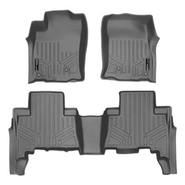 SMARTLINER All Weather Custom Fit Floor Mats 2 Row Liner Set Black Compatible With 2010-2012 Toyota 4Runner / 2010-2013 Lexus GX460 (SA2040/B2120)
