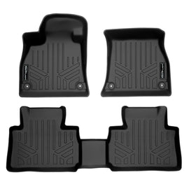 SMARTLINER Custom Fit All Weather Protection Black 2 Row Floor Liners Compatible With 2019-2023 Audi e-tron (SA0559/B0559)