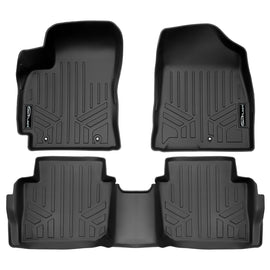 SMARTLINER All Weather Protection Custom Fit Black 2 Row Floor Mat Liner Set Compatible With 2024-2025 Hyundai Kona (SA0725/B0725)