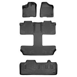 SMARTLINER Floor Mats and Cargo Liner Behind 3rd Row Compatible With 2011-2012 Sienna 7 Passenger Model with Power Folding 3rd Row Seats (SA0083/B0128/E0229)