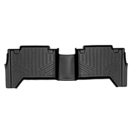 SMARTLINER Custom Fit Floor Mats 2nd Row Liner Black Compatible With 2005-2015 Toyota Tacoma Double Cab (SB0033)