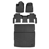 SMARTLINER Custom Fit Black 2 Row & Cargo Liner Behind the 2nd Row Floor Mat Liner Set Compatible With 2022-2023 Jeep Grand Wagoneer (SA0573/B0577/D0580)