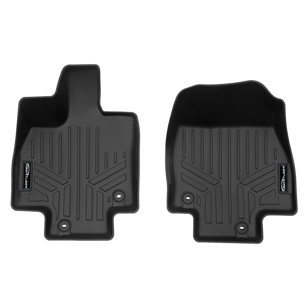 SMARTLINER Custom Fit All Weather Protection Black 1st Row Floor Mat Liner Set Compatible With 2024 Toyota Grand Highlander (SA0719)