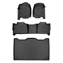 Load image into Gallery viewer, SMARTLINER Custom Fit Floor Mats 2 Rows and Cargo Liner Behind 3rd Row Set Black Compatible With 2007-2014 Suburban / Yukon XL (SA0015/B0015/E0238)