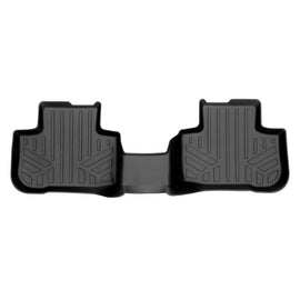 SMARTLINER All Weather Custom Fit Floor Mats 2nd Row Liner Black Compatible With 2018-2022 BMW X3 / 2019-2022 BMW X4 (SB0484)