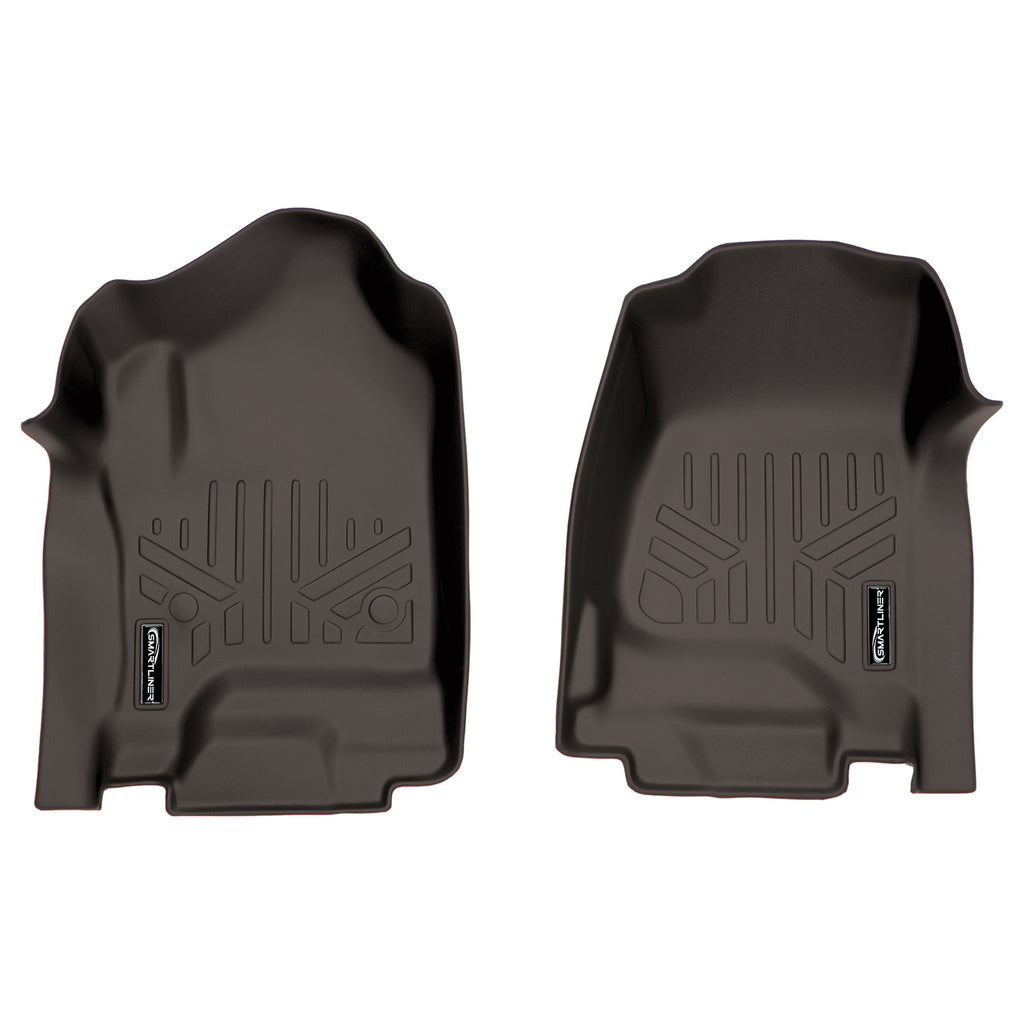 SMARTLINER Custom Floor Mats Liner Cocoa Compatible With 14-18 Silverado/Sierra 1500 - 15-20 2500/3500 HD / Tahoe/Yukon/Suburban/Escalade (SA3136)