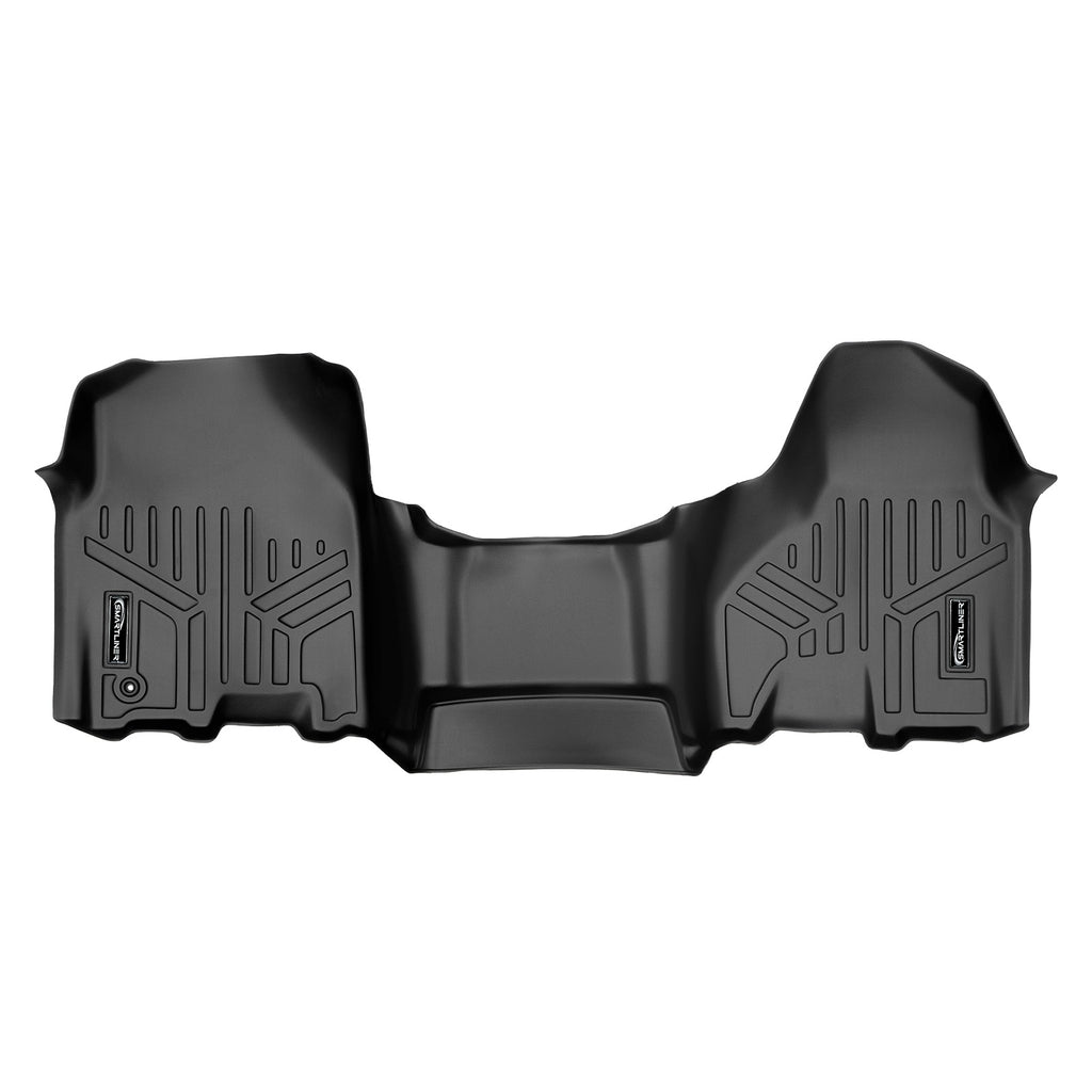 SMARTLINER Floor Mats One Piece 1st Row Liner Black Compatible With 2009-12 Dodge Ram 1500 Crew Cab/2010-2012 2500/3500 Crew or Mega Cab (SA0254)