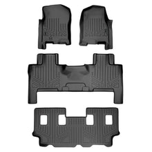 Load image into Gallery viewer, SMARTLINER Floor Mats 3 Row Liner Set Black Compatible With 2007-2010 Expedition EL / Navigator L with 2nd Row Bench Seat or Console (SA0346/B0183/C0185)