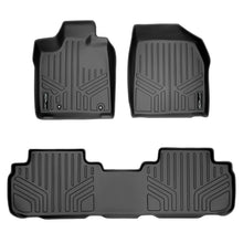 Load image into Gallery viewer, SMARTLINER Custom Fit Floor Mats 2 Row Liner Set Black Compatible With 2008-2013 Toyota Highlander Hybrid Only (SA0037/B0037)