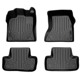 SMARTLINER Custom Fit All Weather Protection Black 2 Row Floor Liners Compatible With 2009-2017 Audi SQ5/ SQ5 Sportback (SA0214/B0214-N1)