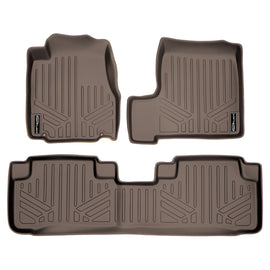 SMARTLINER Custom Fit Floor Mats 2 Row Liner Set Tan Compatible With 2007-2011 Honda CR-V (SA1021/B1021)