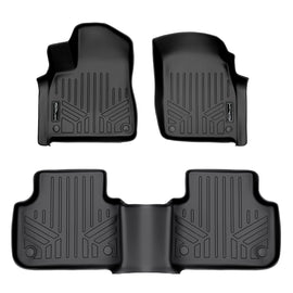 SMARTLINER Custom Fit All Weather Protection Black 2 Row Floor Liners Compatible With 2017-2025 Audi Q7/SQ7 (SA0364/B0364)