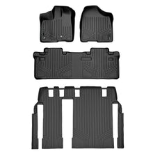 Load image into Gallery viewer, SMARTLINER Custom Fit Floor Mats 3 Row Liner Set Black Compatible With 2013-2020 Toyota Sienna 8 Passenger Model (SA0128/B0083/C0229)