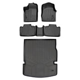 SMARTLINER Floor Mats and Cargo Liner Behind 2nd Row Compatible With 2013-16 Durango with 1st Row Dual Floor Hooks and 2nd Row Bench Seat (SA0127/B0071/D0113)