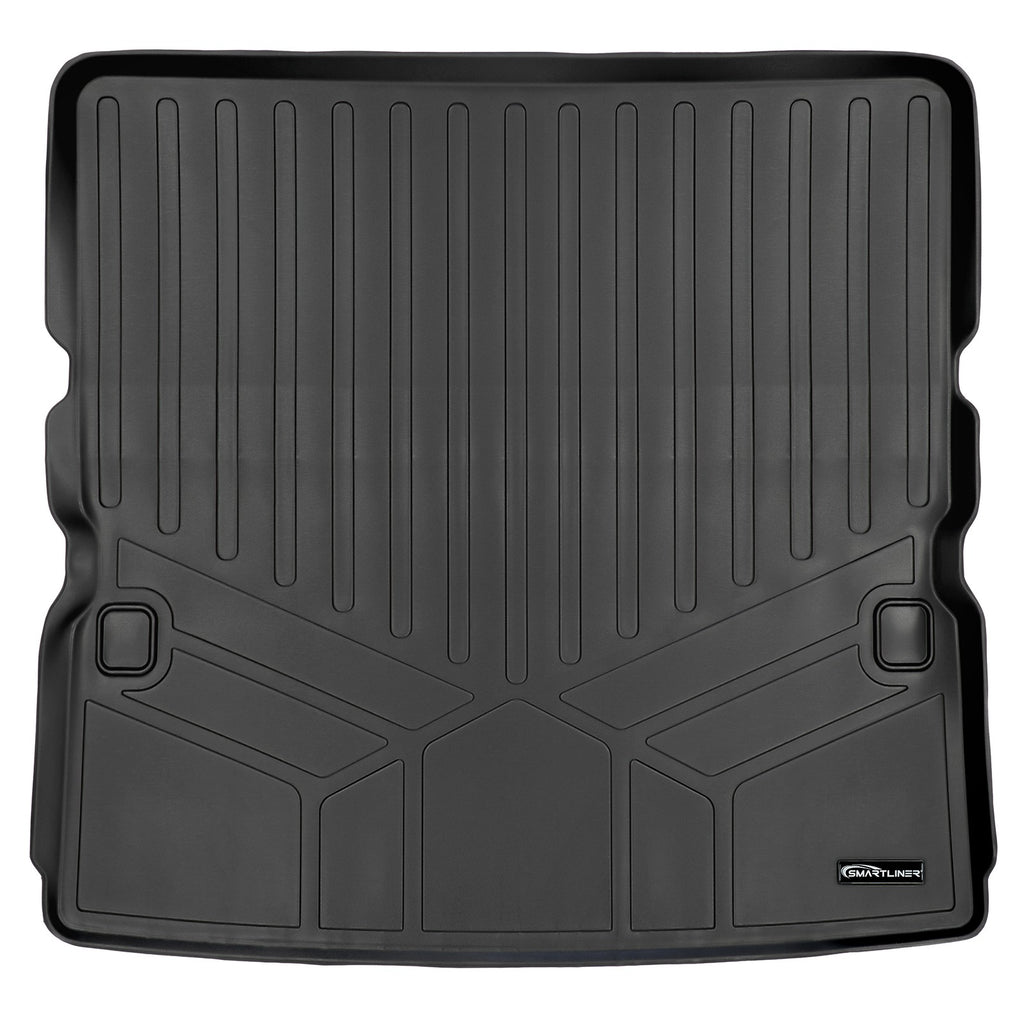 SMARTLINER Custom Fit All Weather Protection Black Cargo Liner behind the 2nd Row Seats Compatible With 2019-2024 Infiniti QX80 (SD0242)