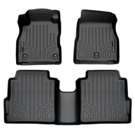 SMARTLINER Custom Fit Floor Mats 2 Row Liner Set Black Compatible With 2018-2023 Nissan Kicks (SA0376/B0376)