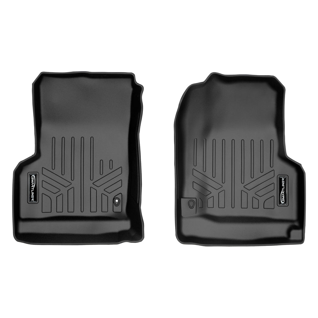 SMARTLINER Custom Fit Floor Mats 1st Row Liner Set Black Compatible With 1997-2006 Jeep Wrangler Unlimited 4 Door and 2 Door Models (SA0392)