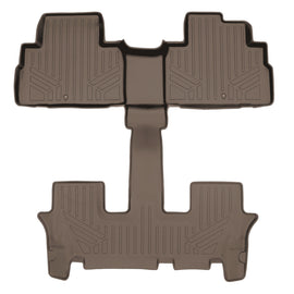 SMARTLINER All Weather Custom Fit Tan 2nd & 3rd Row Floor Mat Liner Set Compatible With 2020-2023 Kia Telluride with 2nd Bucket Seats Without Center Console (SB1447)