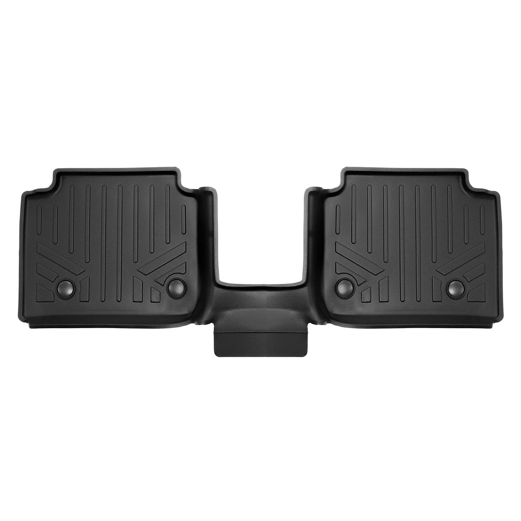 SMARTLINER All Weather Custom Fit Black 2nd Row Floor Mat Liner Set Compatible With 2021-2023 Jeep Grand Cherokee L with 2nd Row Bucket Seats With Center Console (SB0569)