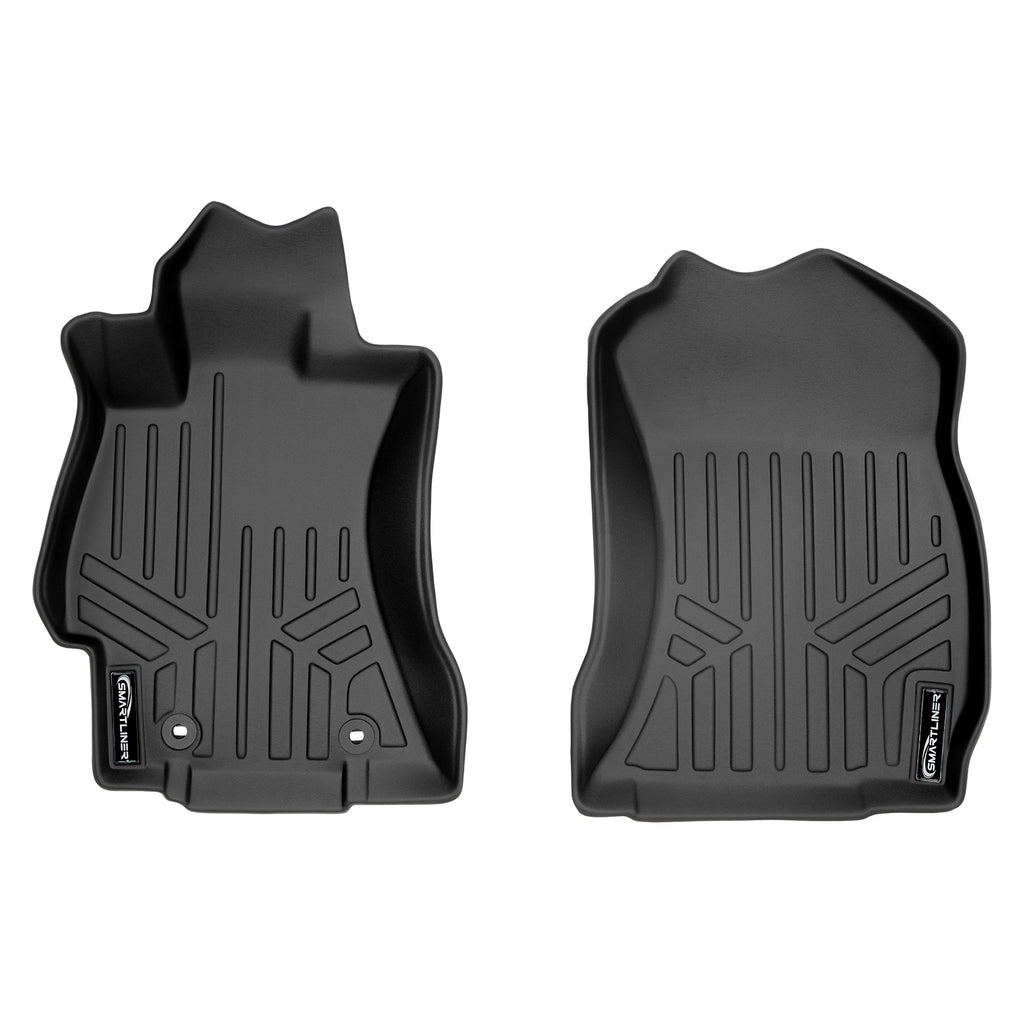 SMARTLINER Custom Fit Floor Mats 1st Row Liner Set Black Compatible With 2014-2018 Subaru Forester (SA0169)