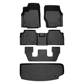 SMARTLINER Custom Fit 3 Rows & Cargo Liner Behind the 3rd Row Set Compatible With 2021-2023 Jeep Grand Cherokee L (SA0674/B0644/C0644/E0568)