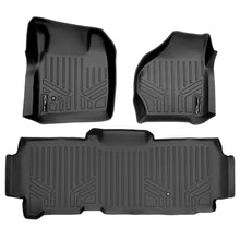Load image into Gallery viewer, SMARTLINER Custom Fit Floor Mats 2 Row Liner Set Black Compatible With 1999-2007 Ford F-250 / F-350 Super Duty SuperCab (SA0176/B0297)