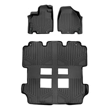 Load image into Gallery viewer, SMARTLINER Custom Fit Floor Mats 3 Row Liner Set Black Compatible With 2011-2017 Honda Odyssey - All Models (SA0103/B0103)
