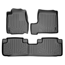 SMARTLINER Custom Fit All Weather Protection Gray 2 Row Floor Liners Compatible With 2007-2011 Honda CR-V (SA2021/B2021)