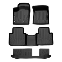 Load image into Gallery viewer, SMARTLINER Custom Fit Floor Mats 3 Row Liner Set Black Compatible With 2022-2023 Mitsubishi Outlander (SA0561/B0561/C0561)