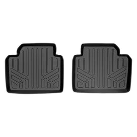 SMARTLINER Custom Fit Floor Mats 2nd Row Liner Black Compatible With 2012-2017 BMW 3 Series (SB0210)