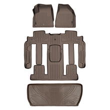 Load image into Gallery viewer, SMARTLINER Custom Fit Floor Mats 3 Rows and Cargo Liner Behind 3rd Row Set Tan Compatible With 2008 Enclave with 2nd Row Bucket Seats (SA1043/B1326/D1044)