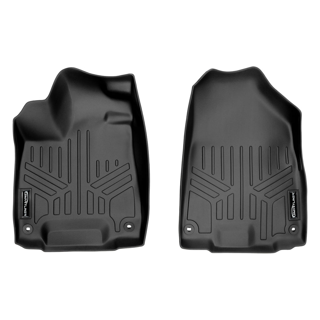 SMARTLINER Custom Fit All Weather Protection Black 1st Row Liners Compatible With 2014-2020 Acura MDX (SA0158)