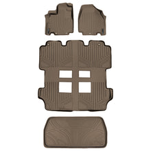 Load image into Gallery viewer, SMARTLINER Custom Fit Floor Mats 3 Rows and Cargo Liner Set Tan Compatible With 2011-2017 Honda Odyssey - All Models (SA1103/B1103/D1103)