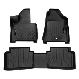 SMARTLINER Custom Fit All Weather Protection Black 2 Row Floor Liners Compatible With 2024-2025 Hyundai Santa Fe (SA0742/B0742)