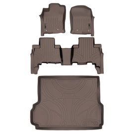 SMARTLINER All Weather Custom Fit Floor Mats and Cargo Liner Set Tan Compatible With 2014-2021 Lexus GX460 (SA1120/B1120/D1093)