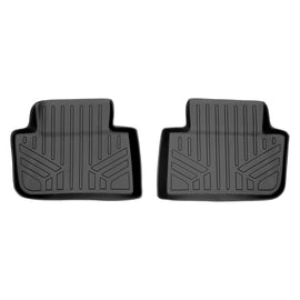 SMARTLINER Custom Fit Floor Mats 2nd Row Liner Black Compatible With 2014-2021 Porsche Macan (SB0215)