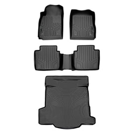 SMARTLINER Custom Fit All Weather Protection Black 2 Row Floor Liners & Cargo Liner behind the 2nd Row Seats Compatible With 2014-2020 Chevrolet Impala (SA0157/B0157/D0157)