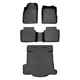 SMARTLINER Custom Fit All Weather Protection Black 2 Row Floor Liners & Cargo Liner behind the 2nd Row Seats Compatible With 2014-2020 Chevrolet Impala (SA0157/B0157/D0157)