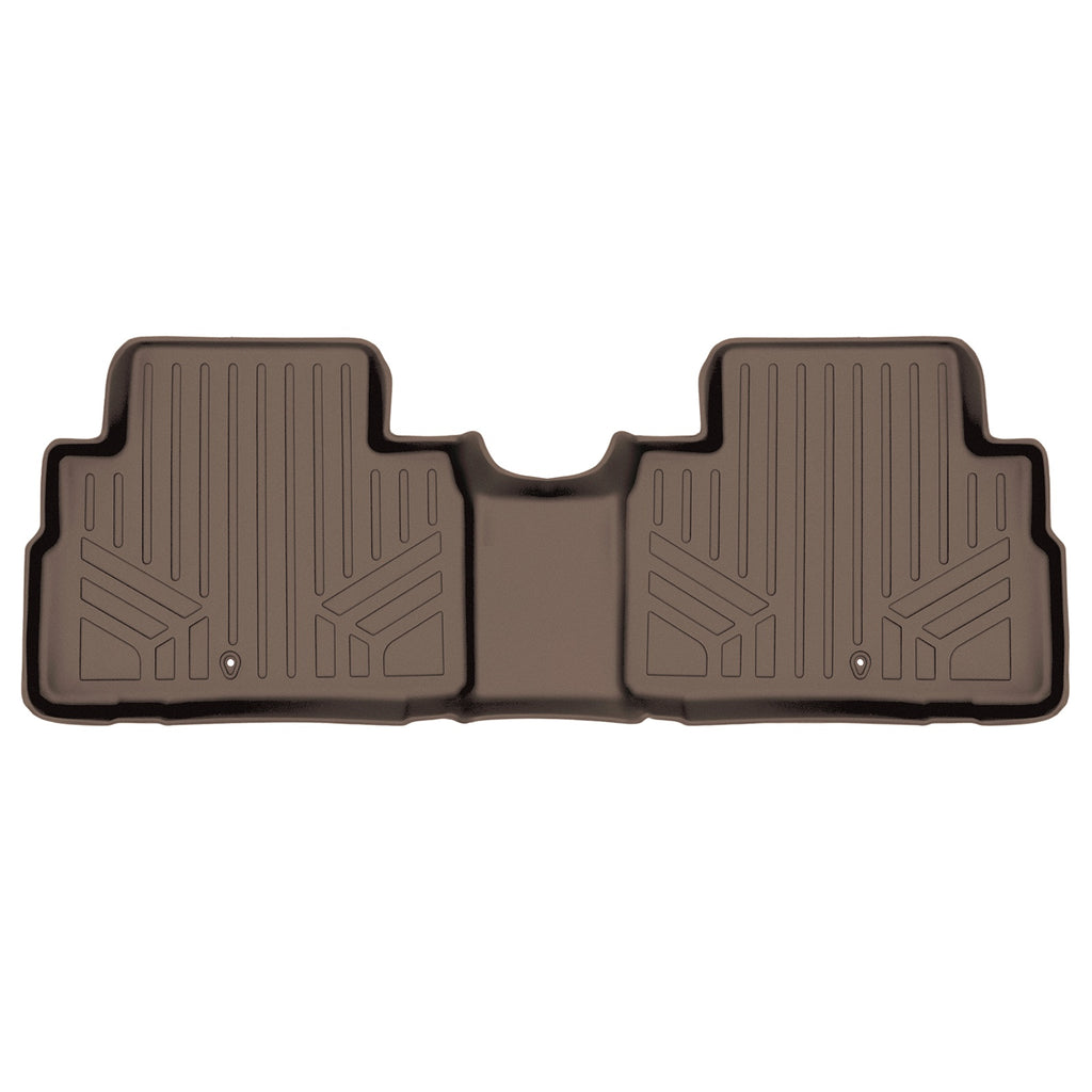 SMARTLINER All Weather Custom Fit Tan 2nd Row Floor Mat Liner Set Compatible With 2020-2023 Kia Telluride with 2nd Row Bench or Bucket Seats With Center Console (SB1417)