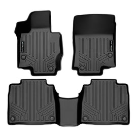 SMARTLINER Custom Fit Floor Mats 2 Row Liner Set Black Compatible With 2020-2023 Mercedes-Benz GLS-Class 7 Passenger With 2nd Row Bench Seats (SA0471/B0498)