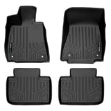 SMARTLINER Custom Fit Floor Mats 2 Row Liner Set Black Compatible With 2014-2021 Lexus IS Sedan Rear Wheel Drive Only (SA0138/B0138)
