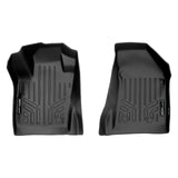 SMARTLINER Floor Mats 1st Row Liner Set Black Compatible With 2017-2021 Jeep Compass with Dual Driver Side Floor Hooks (SA0331)