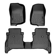 Load image into Gallery viewer, SMARTLINER Custom Fit Floor Mats 2 Row Liner Set Black Compatible With 2023-2023 Jeep Gladiator with Non Lockable Rear Underseat Storage (SA0316/B0479)